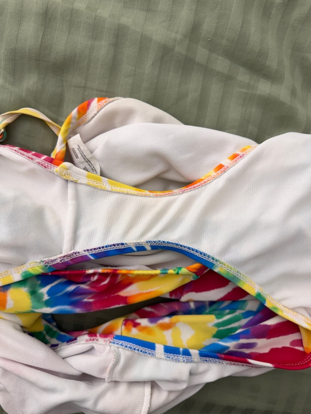 Tie dye one piece swimsuit- low back - Picture 4 of 5